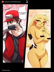 Turtle’s Soul- Trainer Red with Pikachu (Pokemon)