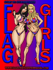 Illustratedinterracial- Flag Girls
